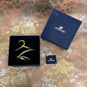 Swarovski Crystal & Gold Bangle NWT